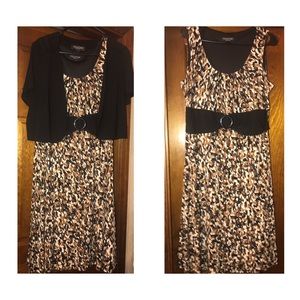 EUC Perceptions Knit Dress 2 Piece Set